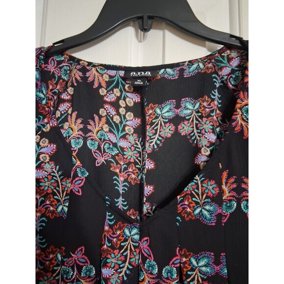 Women's a.n.a Long Sleeve Floral Blouse Top Size XL - Picture 2 of 7